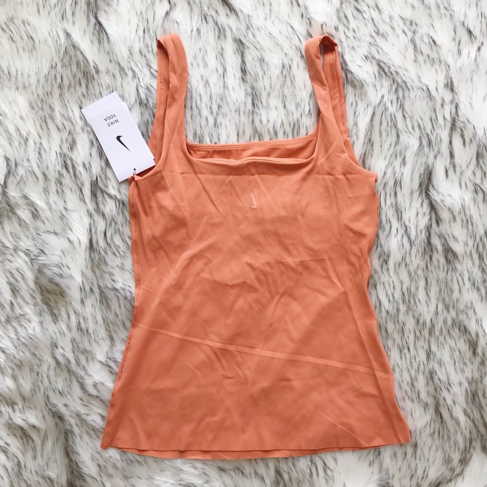 Nike Womens Yoga Luxe Tank Top Light Orange Size XS - Picture 5 of 5